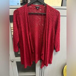 Red Flowy Cardigan - 3/4 sleeve